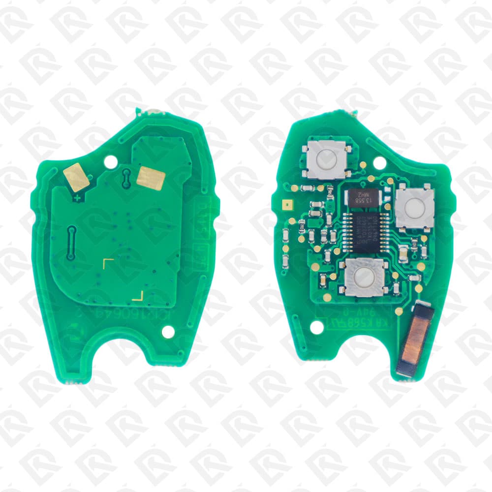 2004 - 2015 RENAULT REMOTE PCB BOARD 3BUTTONS - 433MHZ - 46CHIP PCF7947 - AFTERMARKET