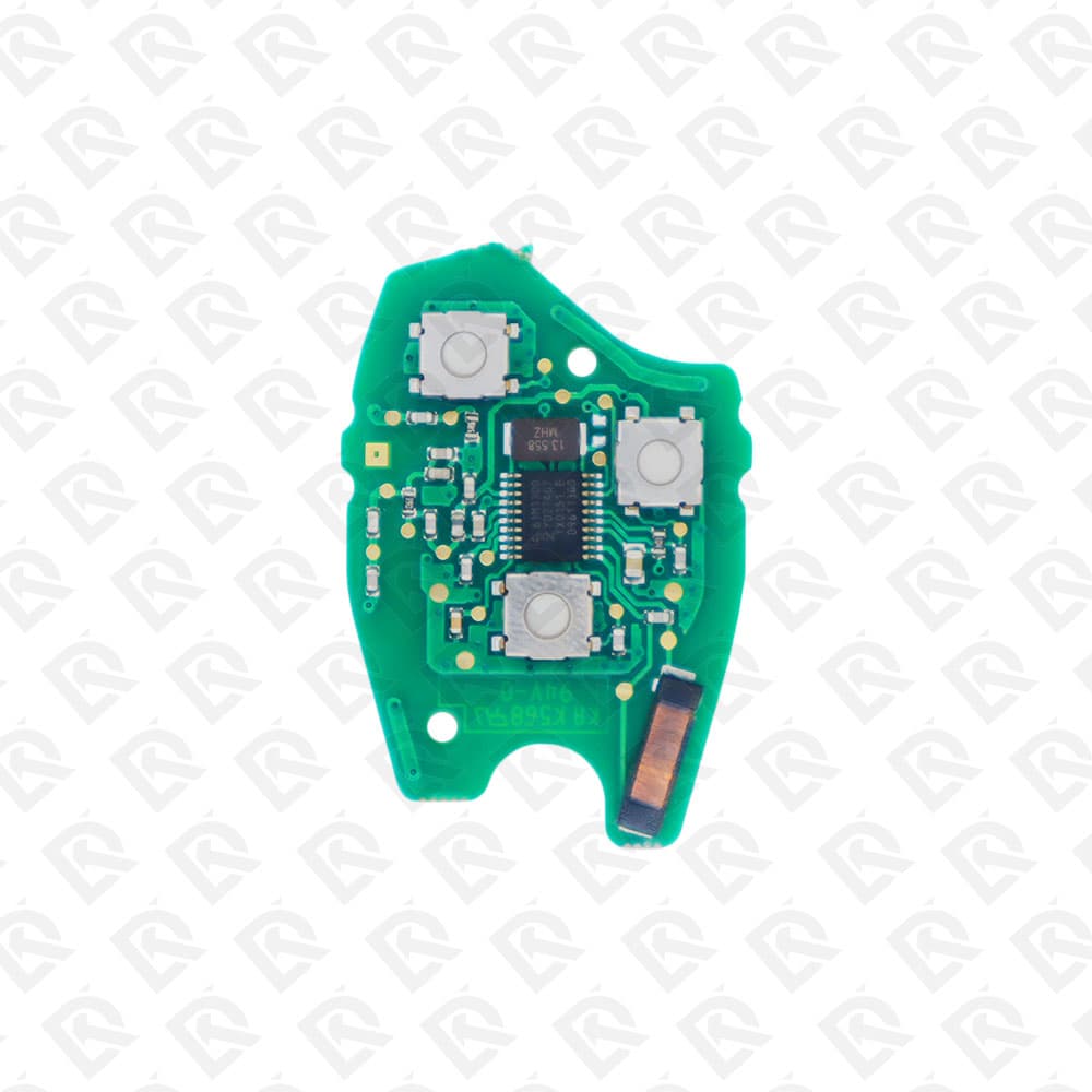 2013 - 2017 RENAULT REMOTE PCB BOARD 3BUTTONS - 433MHZ - 4ACHIP PCF7961M - AFTERMARKET