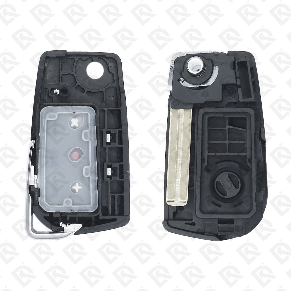 TOYOTA REMOTE HEAD FLIP KEY SHELL TOY48 BLADE 3 BUTTONS - AFTERMARKET