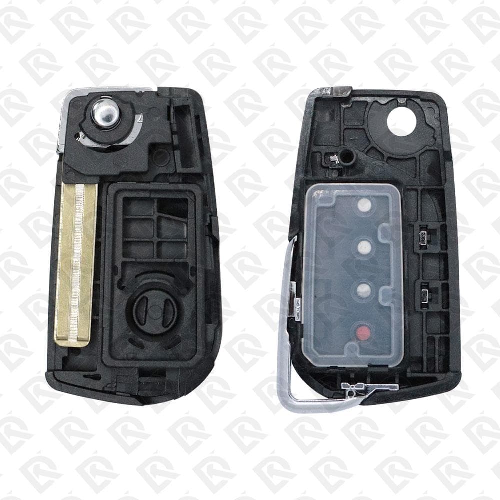 TOYOTA REMOTE HEAD FLIP KEY SHELL TOY48 BLADE 4 BUTTONS - AFTERMARKET