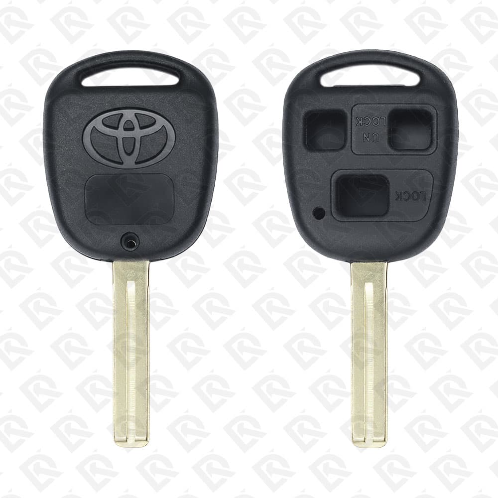 TOYOTA REMOTE HEAD KEY SHELL OLD TYPE 3 BUTTONS TOY48 BLADE - AFTERMARKET