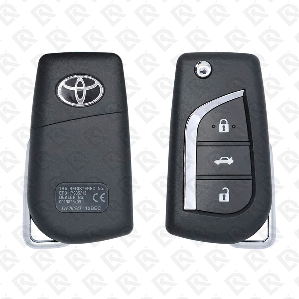 B03912 - 2011-2018 TOYOTA CAMRY REMOTE FLIP KEY - 3BUTTONS - 433MHZ - 89070-33B40 ORIGINAL / USED