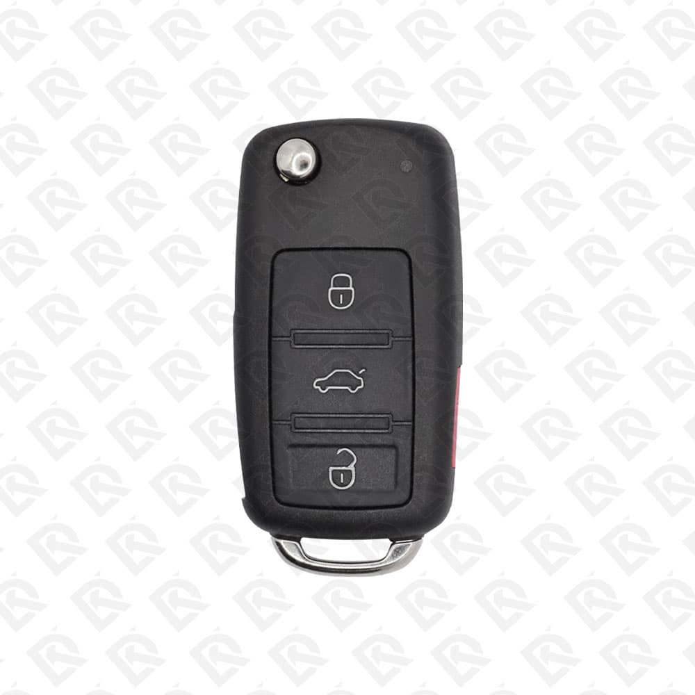 2005 - 2010 VOLKSWAGEN TOUAREG REMOTE HEAD FLIP KEY 46CHIP PCF7942 WITH KEYLESS GO 4BUTTONS - 433MHZ AFTERMARKET