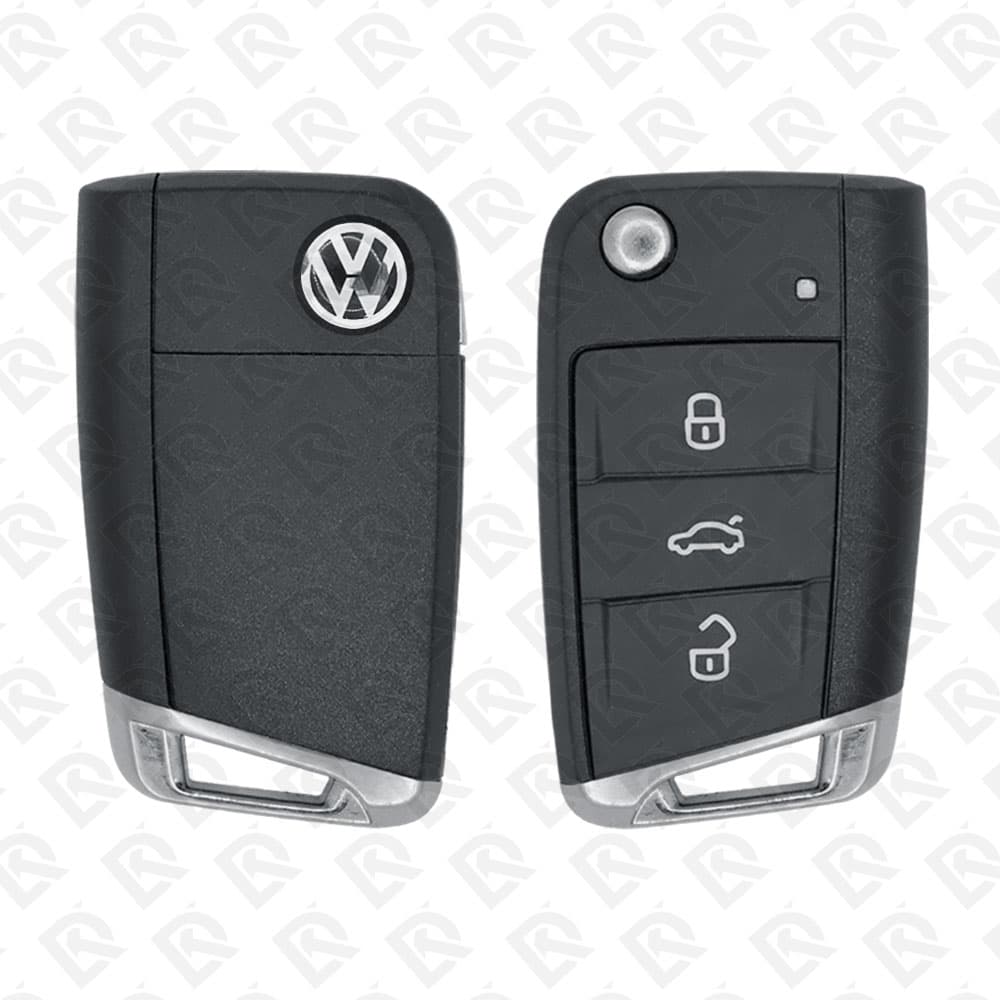 2016 - 2019 VOLKSWAGEN REMOTE HEAD FLIP KEY WITH COMFORT ACCESS 3BUTTONS - 433MHZ - 5G6 959 752 CJ ORIGINAL
