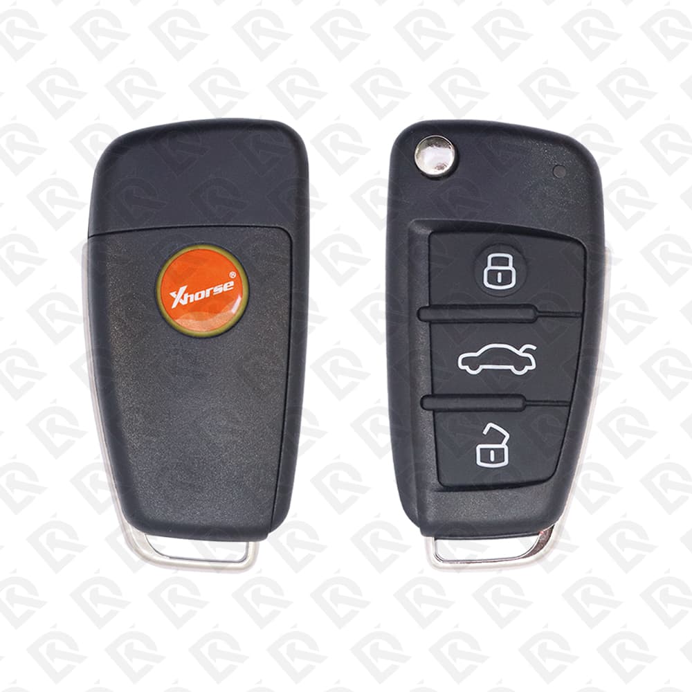 XHORSE UNIVERSAL FLIP REMOTE KEY - 3BUTTONS - AUDI STYLE - XKA600EN
