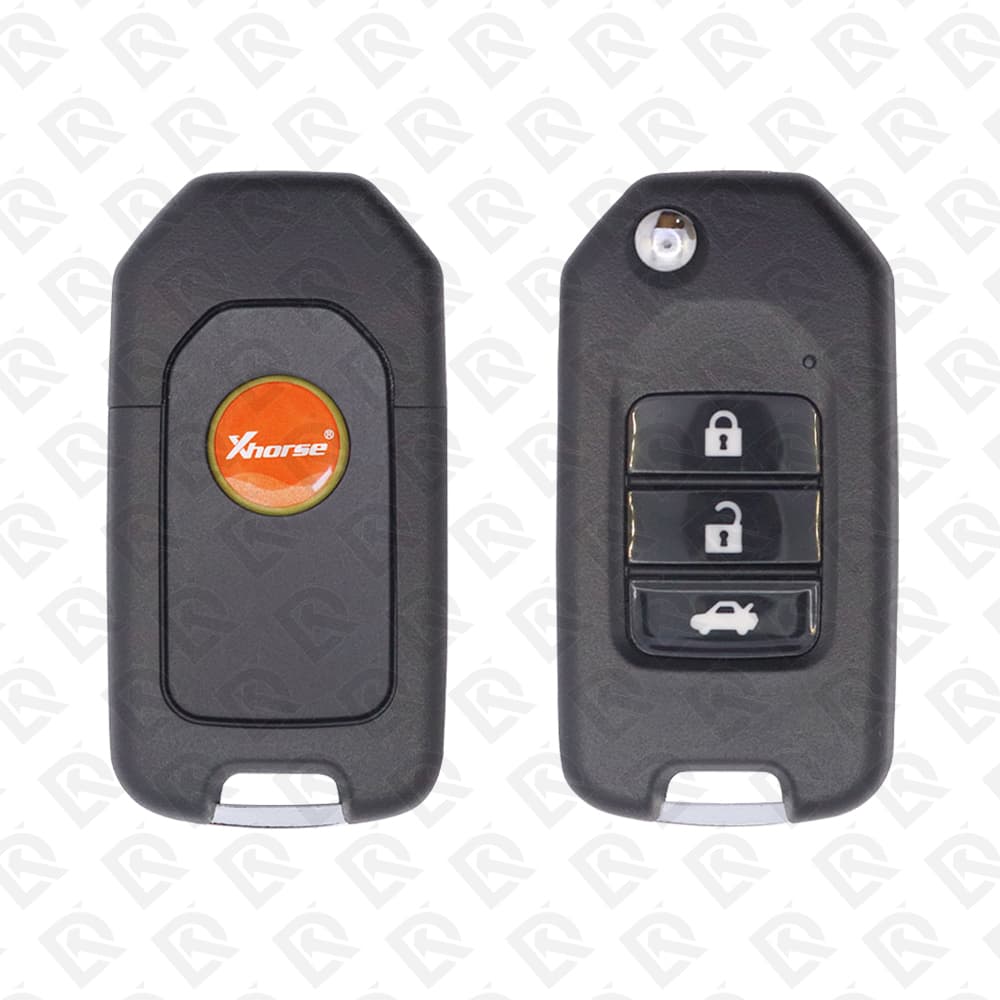 XHORSE REMOTE HEAD FLIP KEY WIRE UNIVERSAL 3BUTTONS HOMDA STYLE - XKHO00EN