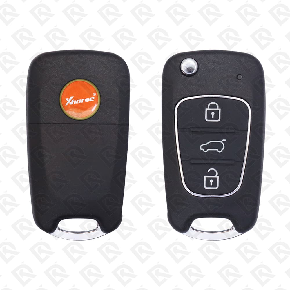 XHORSE REMOTE HEAD FLIP KEY WIRE UNIVERSAL 3BUTTONS HYUNDAI STYLE - XKHY02EN