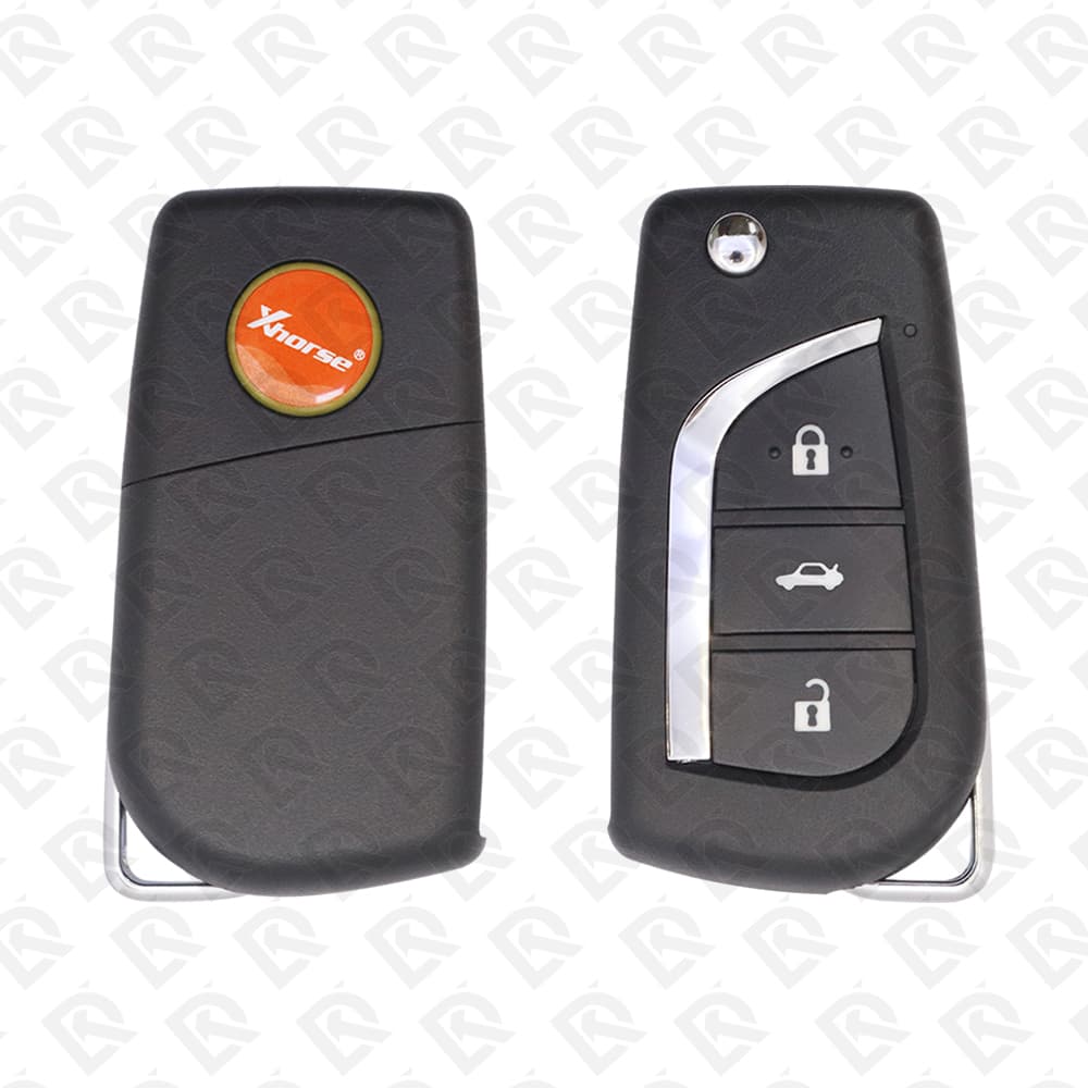 XHORSE REMOTE HEAD FLIP KEY WIRE UNIVERSAL 3BUTTONS TOYOTA STYLE - XKTO00EN