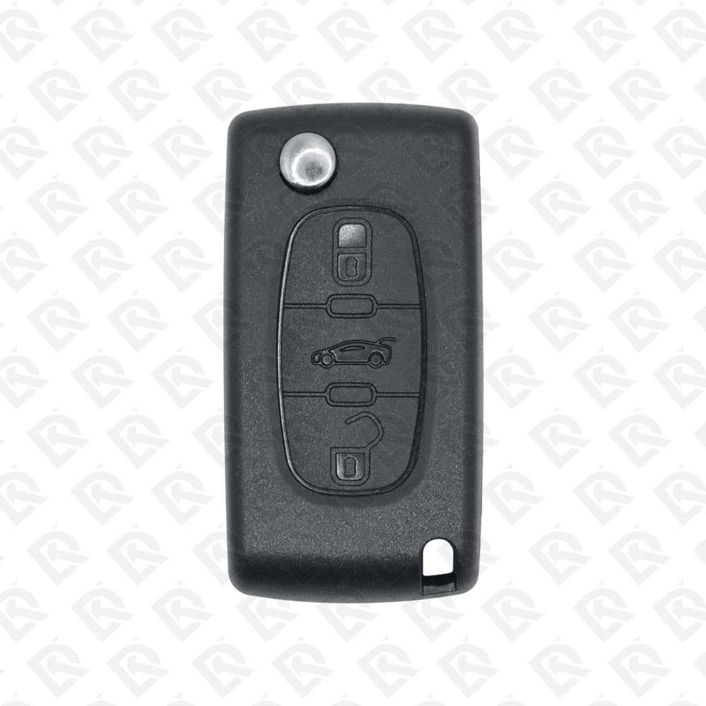 PEUGEOT REMOTE HEAD FLIP KEY 3BUTTONS - 46CHIP - 433MHZ AFTERMARKET
