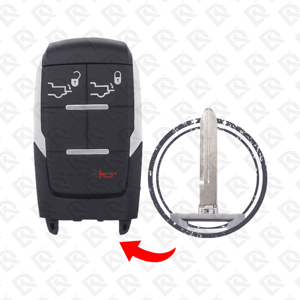 2018 - 2023 DODGE RAM SMART KEY SHELL 2+1BUTTONS - AFTERMARKET