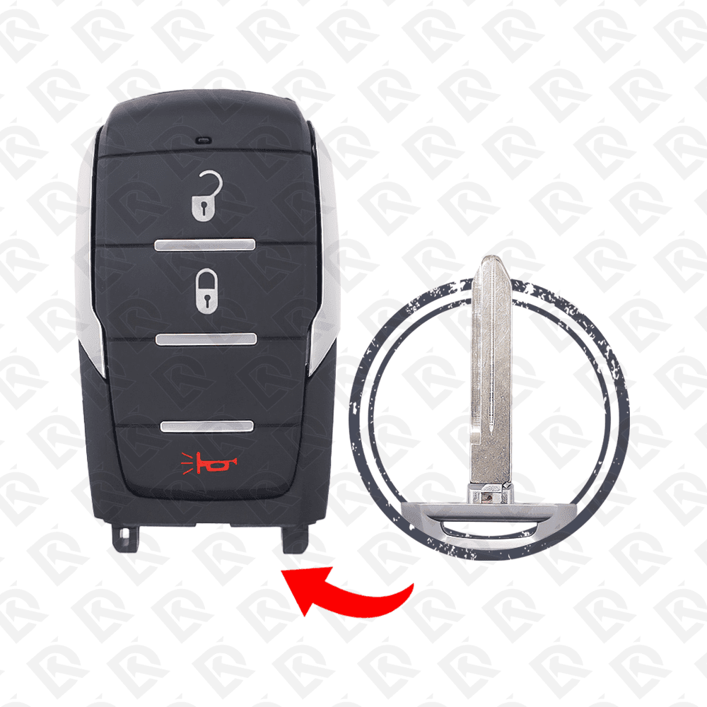 2018 - 2023 DODGE RAM SMART KEY SHELL 2+1BUTTONS - AFTERMARKET