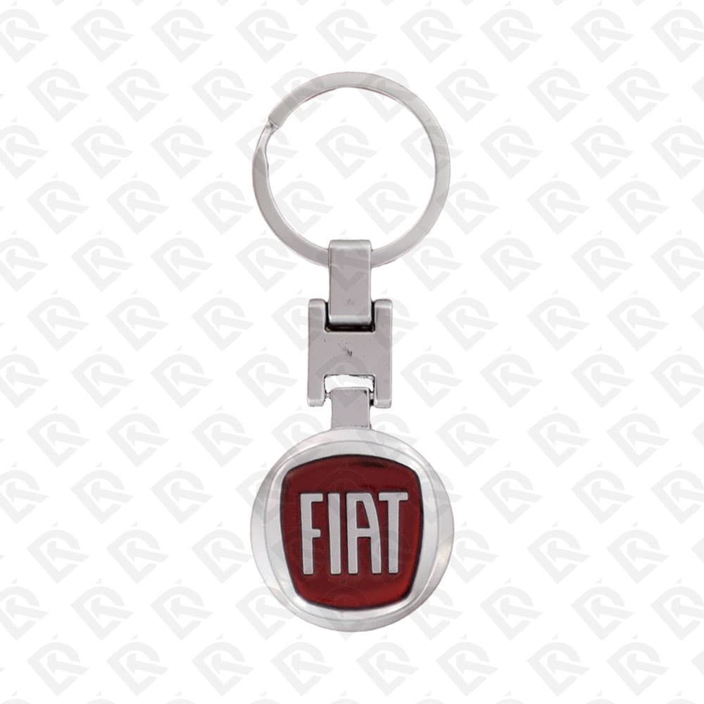 FIAT RED & SILVER KEY CHAIN BIG SIZE