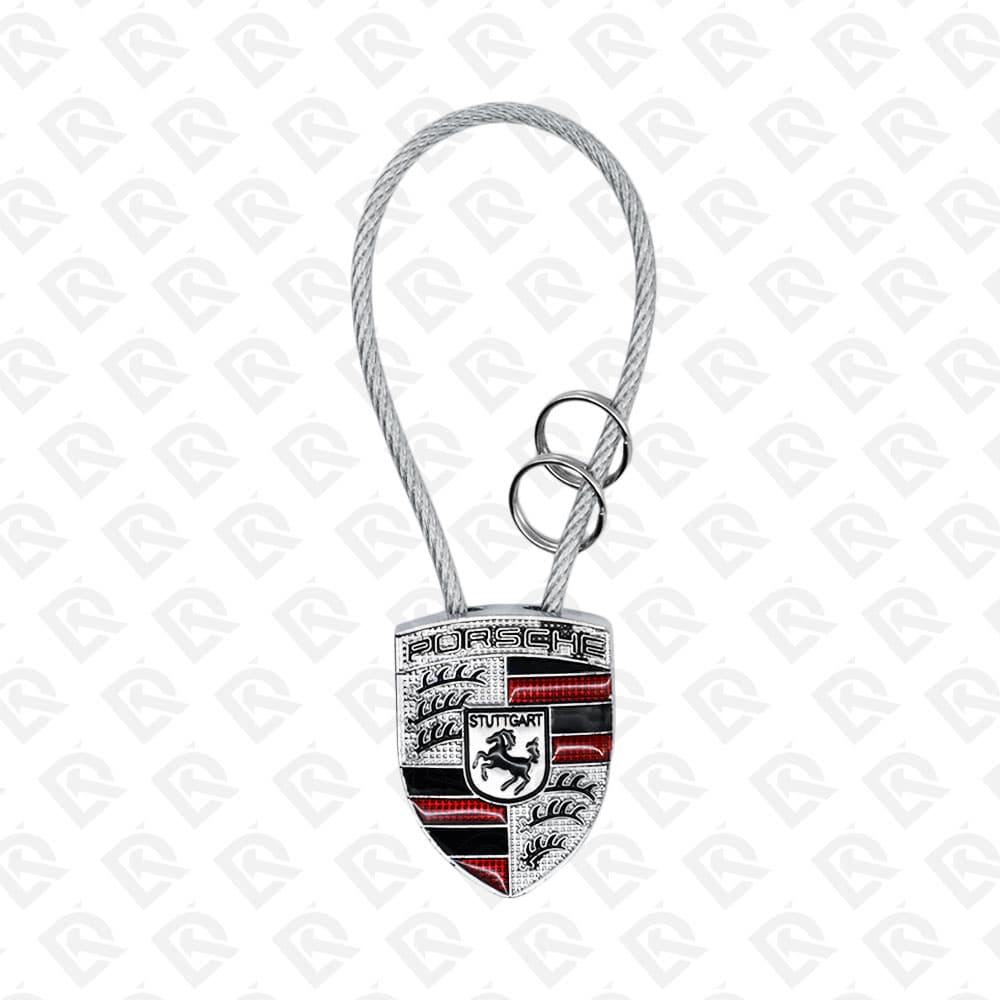 PORSCHE SILVER KEY CHAIN