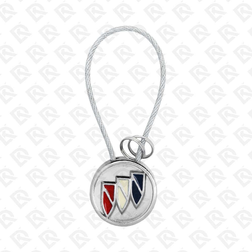 BUICK SILVER & BLACK KEY CHAIN SMALL SIZE