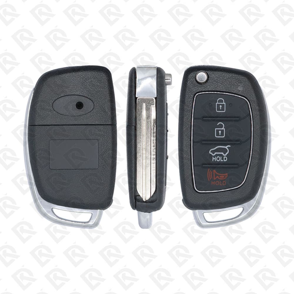 2013 - 2015 HYUNDAI FLIP REMOTE KEY SHELL HYN14 BLADE - 4BUTTONS - AFTERMARKET 
