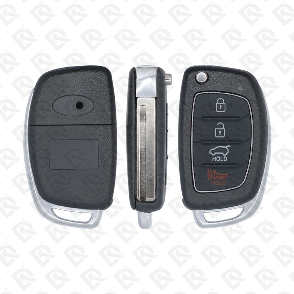 2013 - 2015 HYUNDAI FLIP REMOTE KEY SHELL HYN17 BLADE - 4BUTTONS - AFTERMARKET