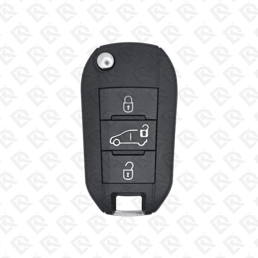 2016 - 2019 PEUGEOT EXPERT REMOTE HEAD FLIP KEY 3BUTTONS - 433MHZ - 4ACHIP - AFTERMARKET