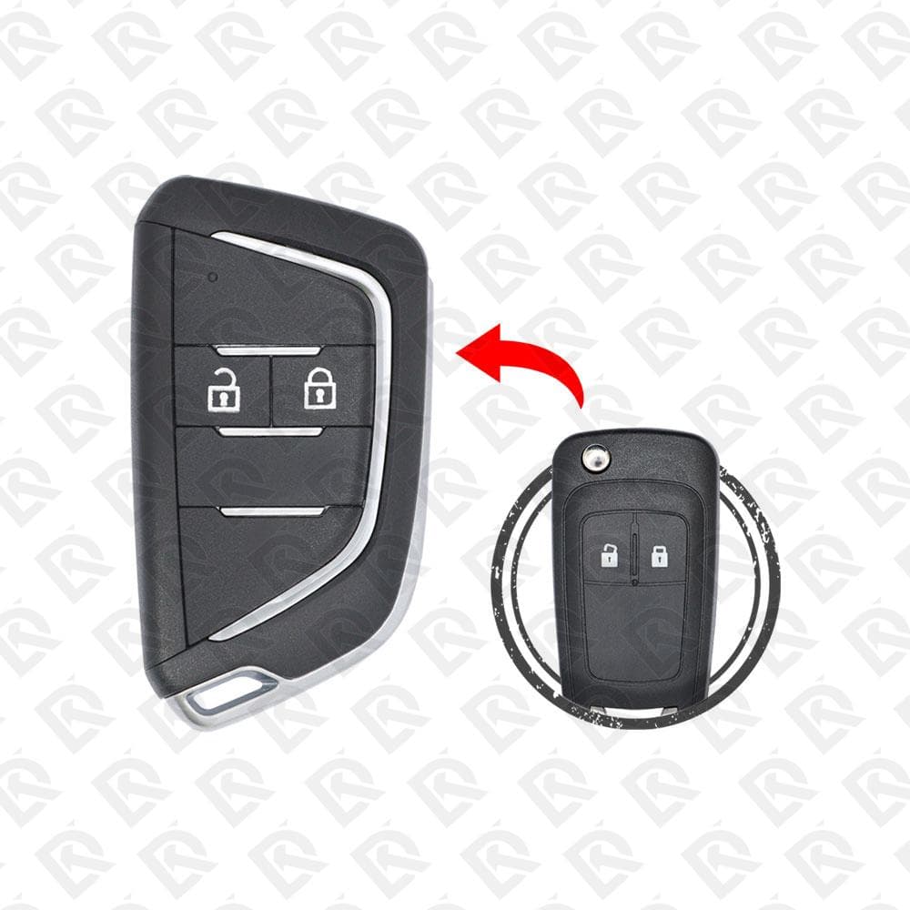 CHEVROLET REMOTE HEAD FLIP KEY SHELL MODIFY TO NEW TYPE 2BUTTONS - AFTERMARKET
