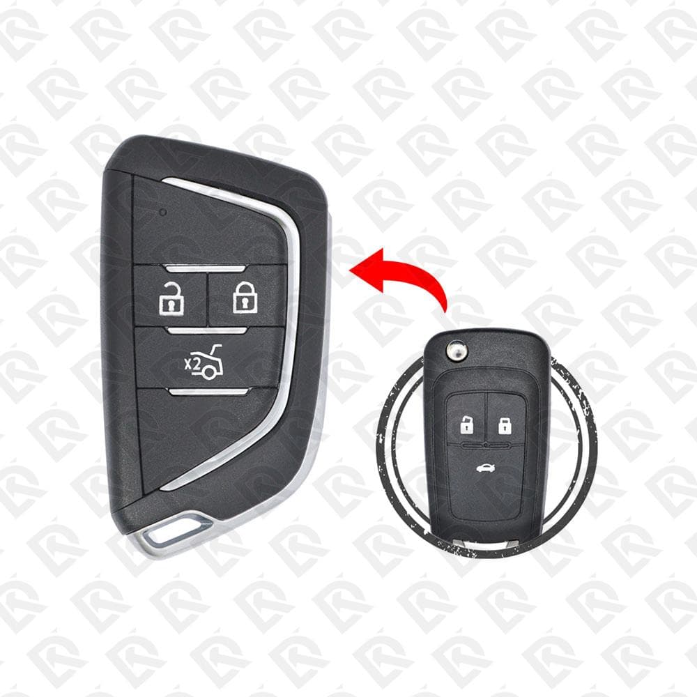 CHEVROLET REMOTE HEAD FLIP KEY SHELL MODIFY TO NEW TYPE 3BUTTONS - AFTERMARKET