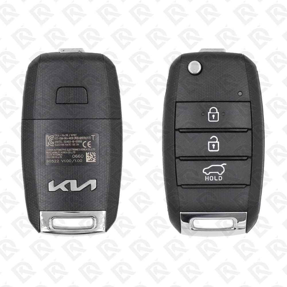 2022 - 2023 KIA PICANTO REMOTE HEAD FLIP KEY 3BUTTONS - 433MHZ - 95430-G6800 ORIGINAL