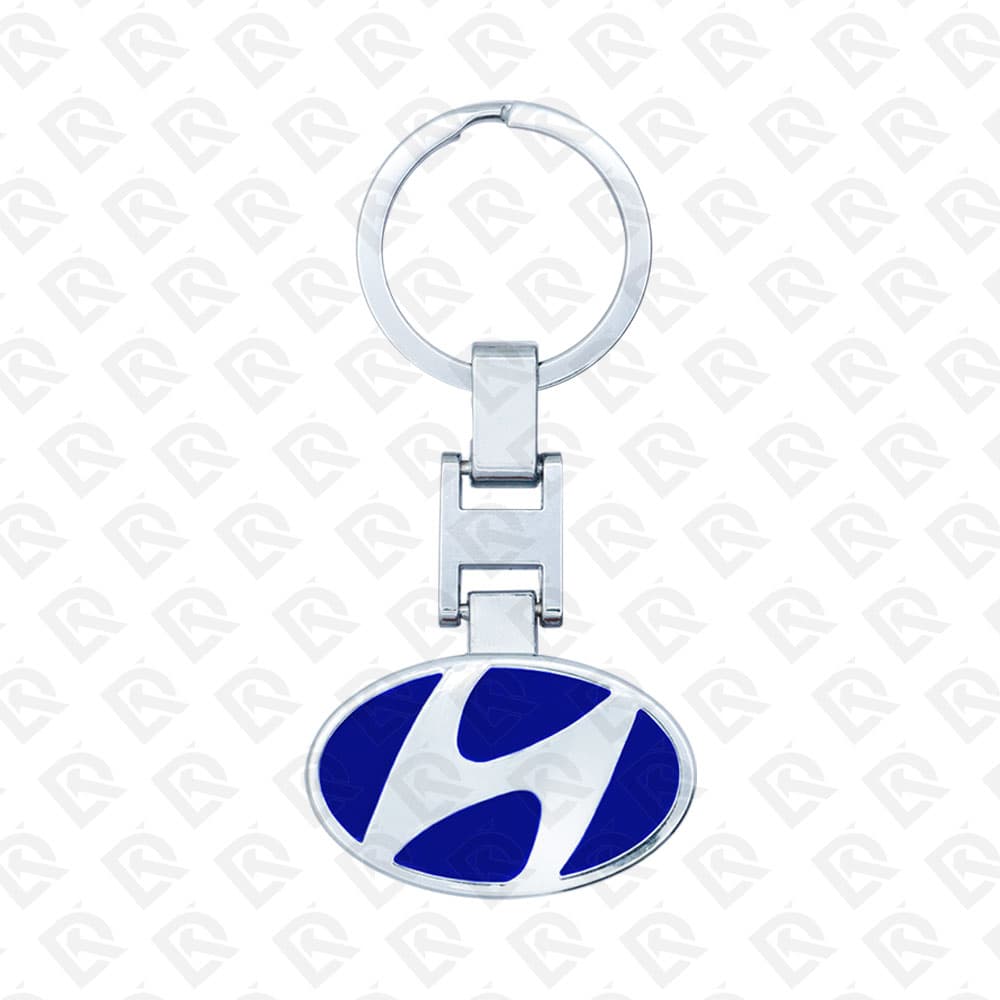 HYUNDAI BLUE & SILVER KEY CHAIN BIG SIZE