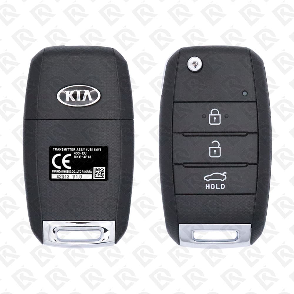 2014 - 2016 KIA RIO REMOTE HEAD FLIP KEY - 3BUTTONS - 433MHZ - 95430-1W043 USED