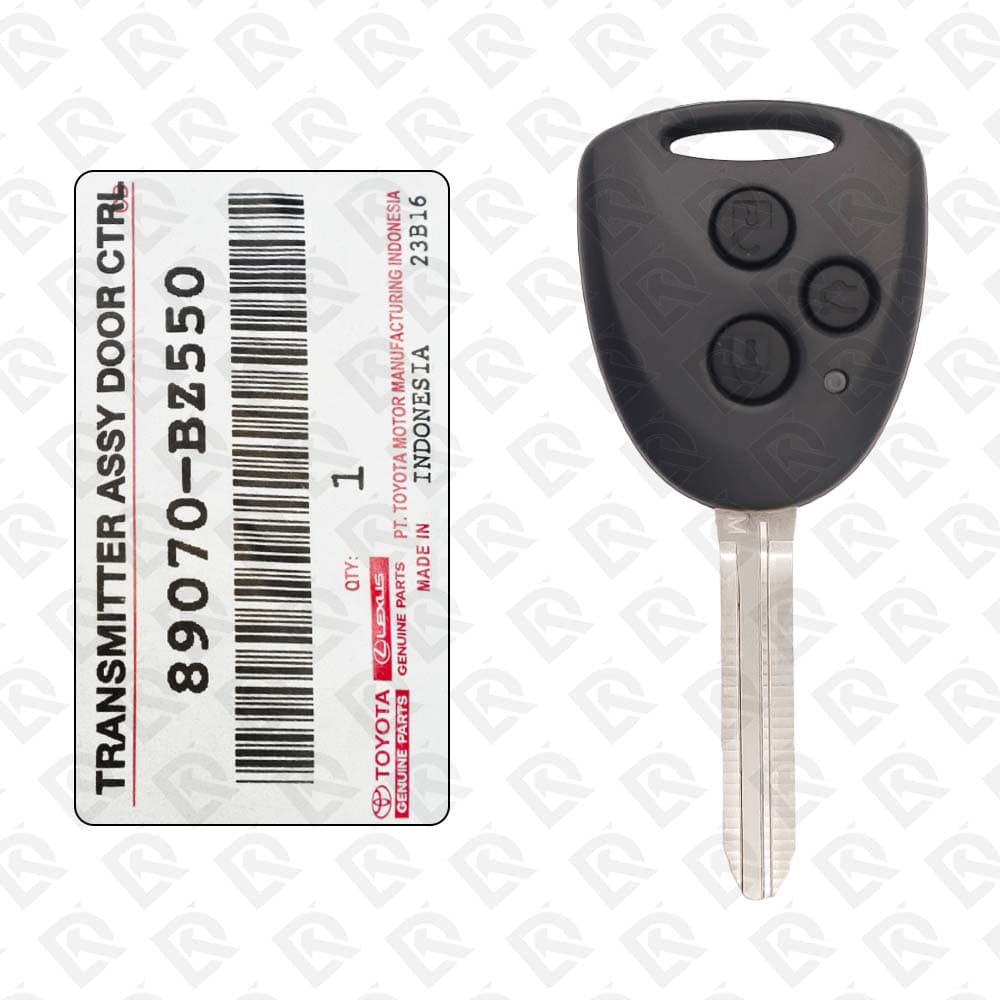 TOYOTA YARIS 2023 GENUINE REMOTE KEY 3 BUTTONS 433MHZ 89070-BZ550