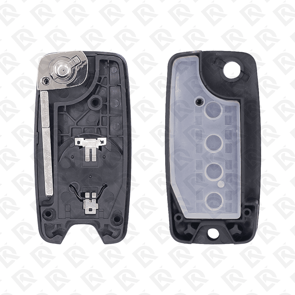 JEEP REMOTE HEAD FLIP KEY SHELL 3BUTTONS SIP22 BLADE - AFTERMARKET