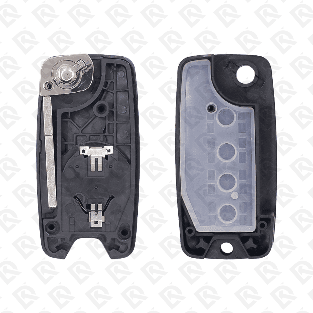 JEEP REMOTE HEAD FLIP KEY SHELL 4BUTTONS SIP22 BLADE - AFTERMARKET