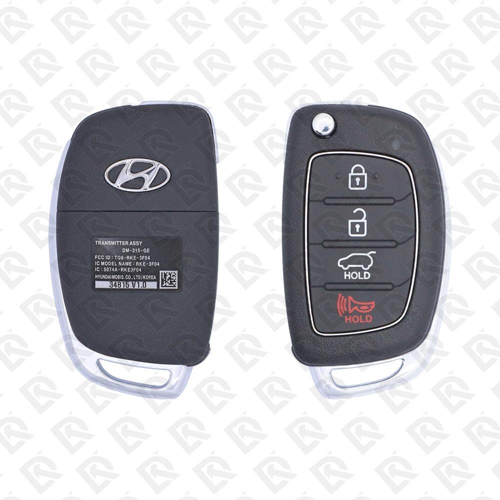 2013 - 2016 HYUNDAI SANTA FE REMOTE HEAD FLIP KEY - 4BUTTONS - 315MHZ - 95430-4Z100 AFTERMARKET