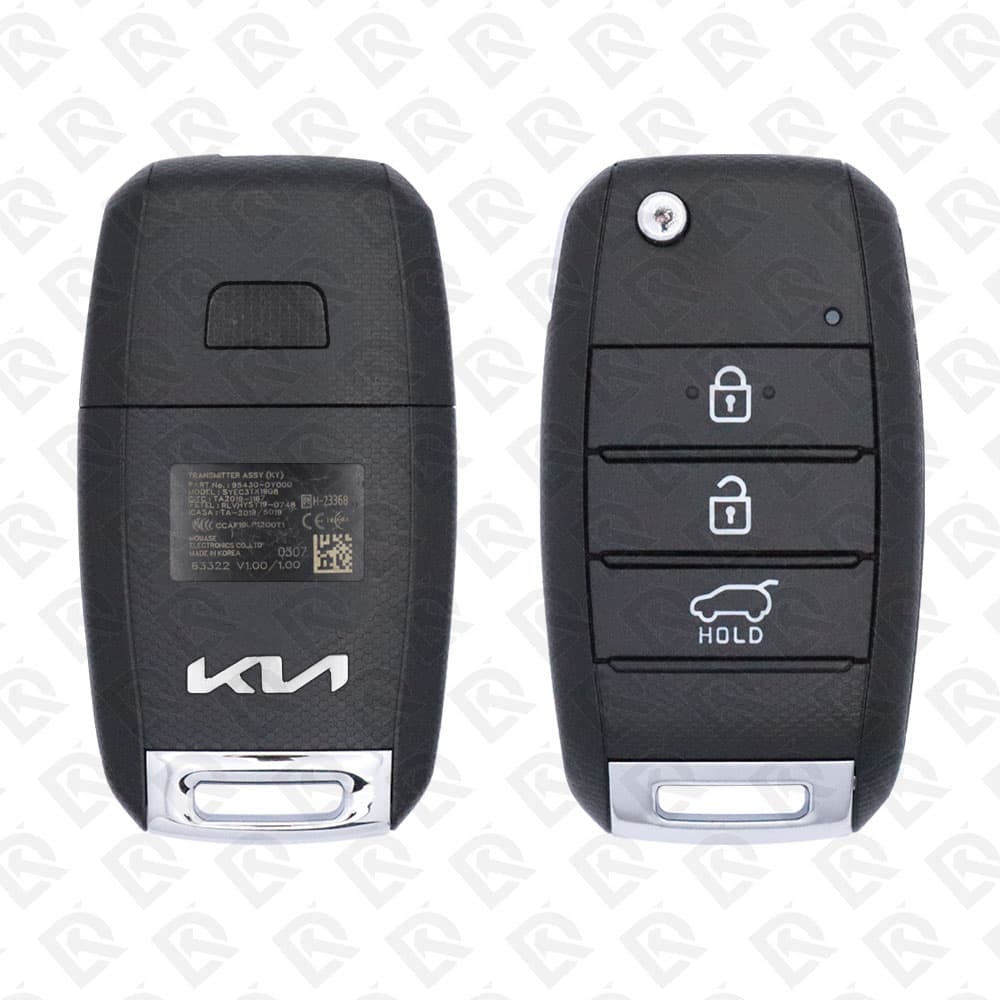 2022 KIA CARENS REMOTE HEAD FLIP KEY - 3BUTTONS - 433MHZ - 95430-DY000 ORIGINAL
