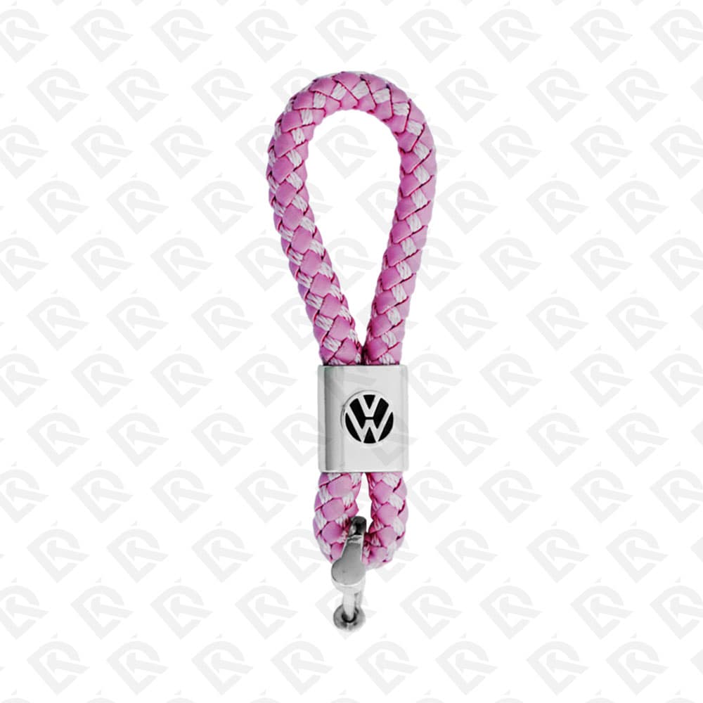 VW PINK KEYCHAIN LEATHER
