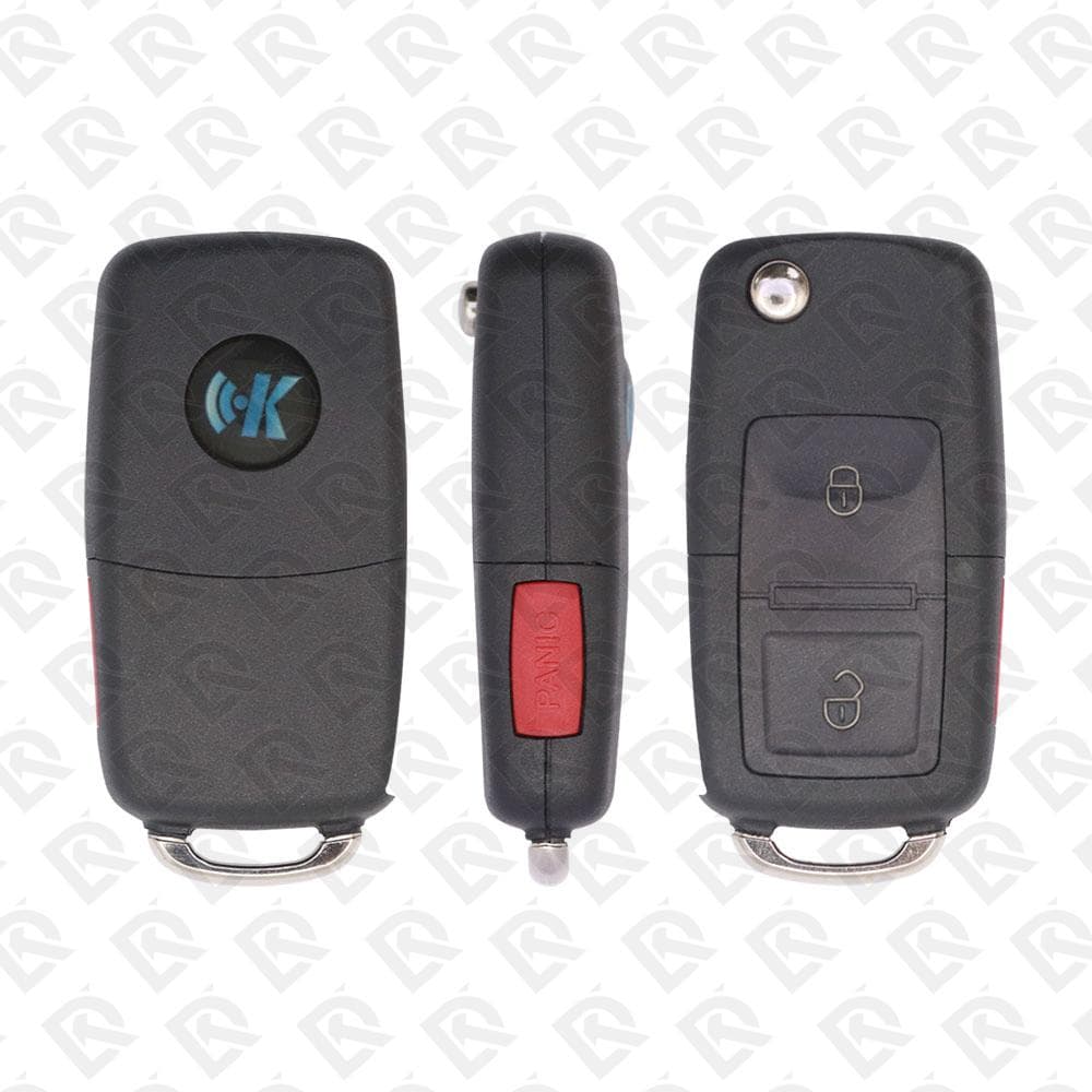 KEYDIY KD REMOTE HEAD FLIP KEY 2+1BUTTONS VW STYLE - B01-2+1