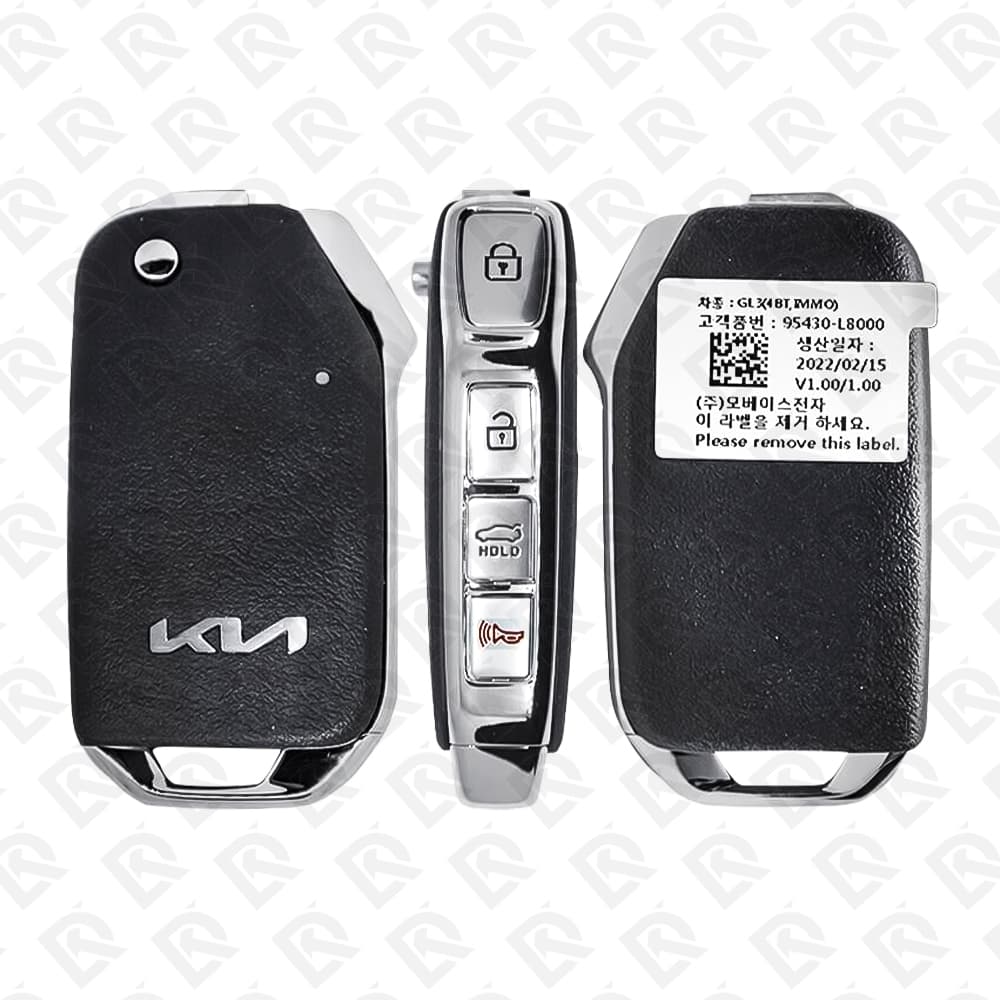 2021 - 2022 KIA K8 REMOTE HEAD FLIP KEY - 4BUTTONS - 433MHZ - 95430-L8000 ORIGINAL
