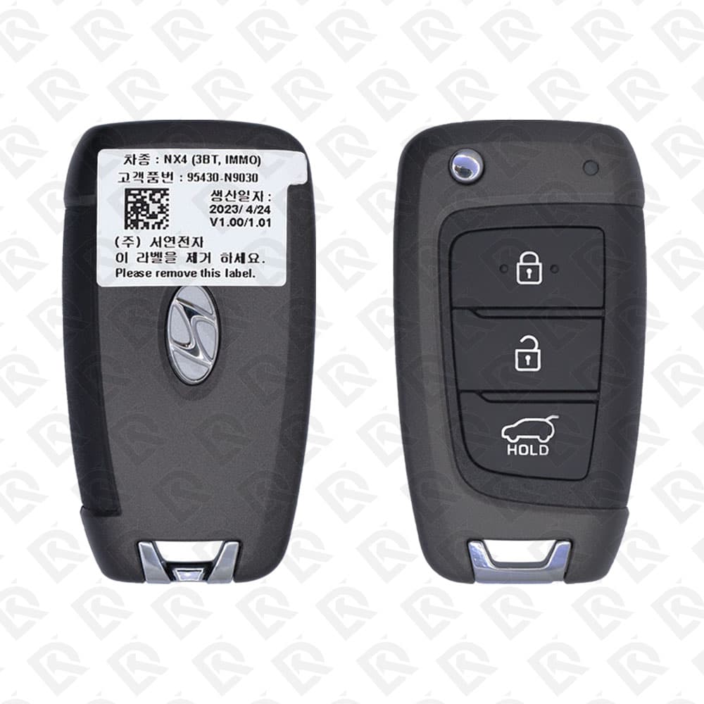2021 - 2022 HYUNDAI TUCSON REMOTE HEAD FLIP KEY - 3BUTTON - 433MHZ - 95430-N9030 ORIGINAL