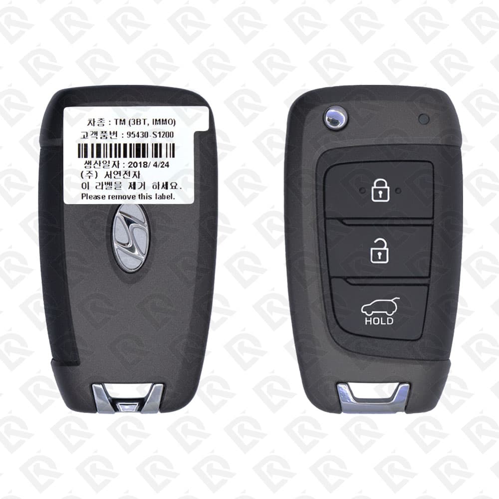 2018 - 2019 HYUNDAI SANTA FE REMOTE FLIP KEY - 3BUTTONS - 434MHZ - 95430-S1200 ORIGINAL