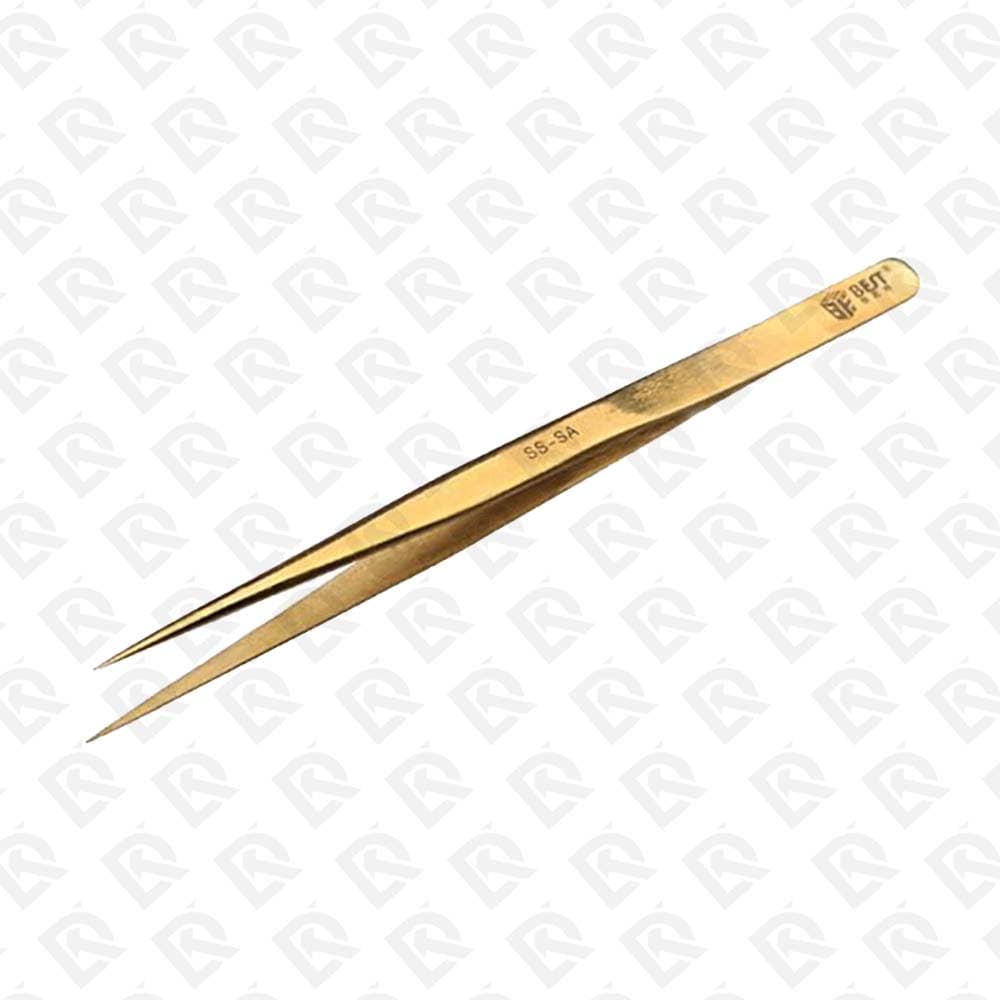BESTOOL BST-SS-SA GOLD PLATED TIP TWEEZER