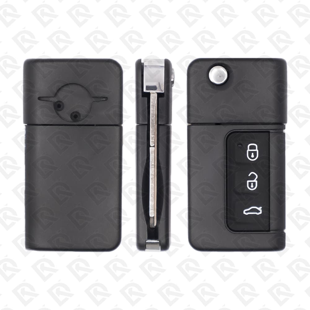 HAIMA HORSE REMOTE HEAD FLIP KEY SHELL 3 BUTTONS - AFTERMARKET
