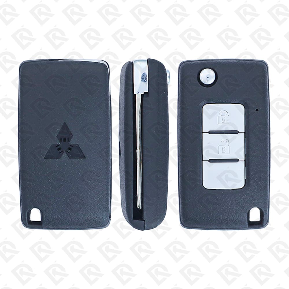 2011 - 2019 MITSUBISHI LANCER REMOTE HEAD FLIP KEY SHELL MODIFY TYPE 2BUTTONS MIT11R BLADE