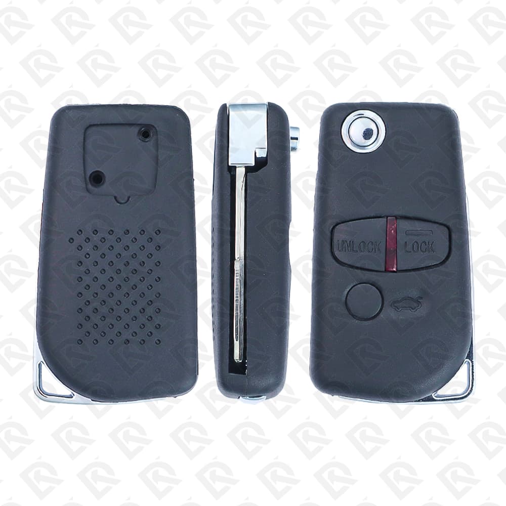 2005 - 2012 MITSUBISHI LANCER REMOTE HEAD FLIP KEY SHELL MODIFY TYPE 3BUTTONS MIT11R BLADE