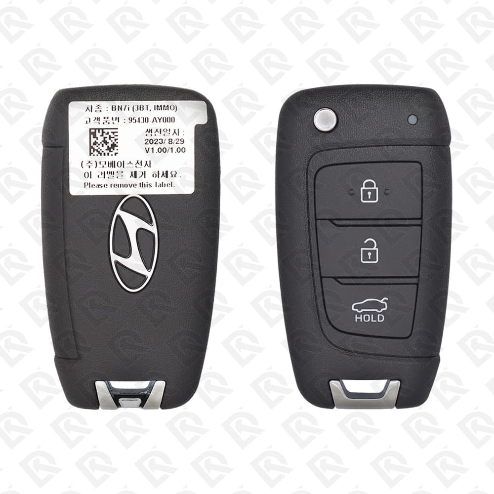 2023 - 2024 HYUNDAI ACCENT REMOTE HEAD FLIP KEY - 3BUTTONS - 434MHZ - 95430-AY000 ORIGINAL W/B