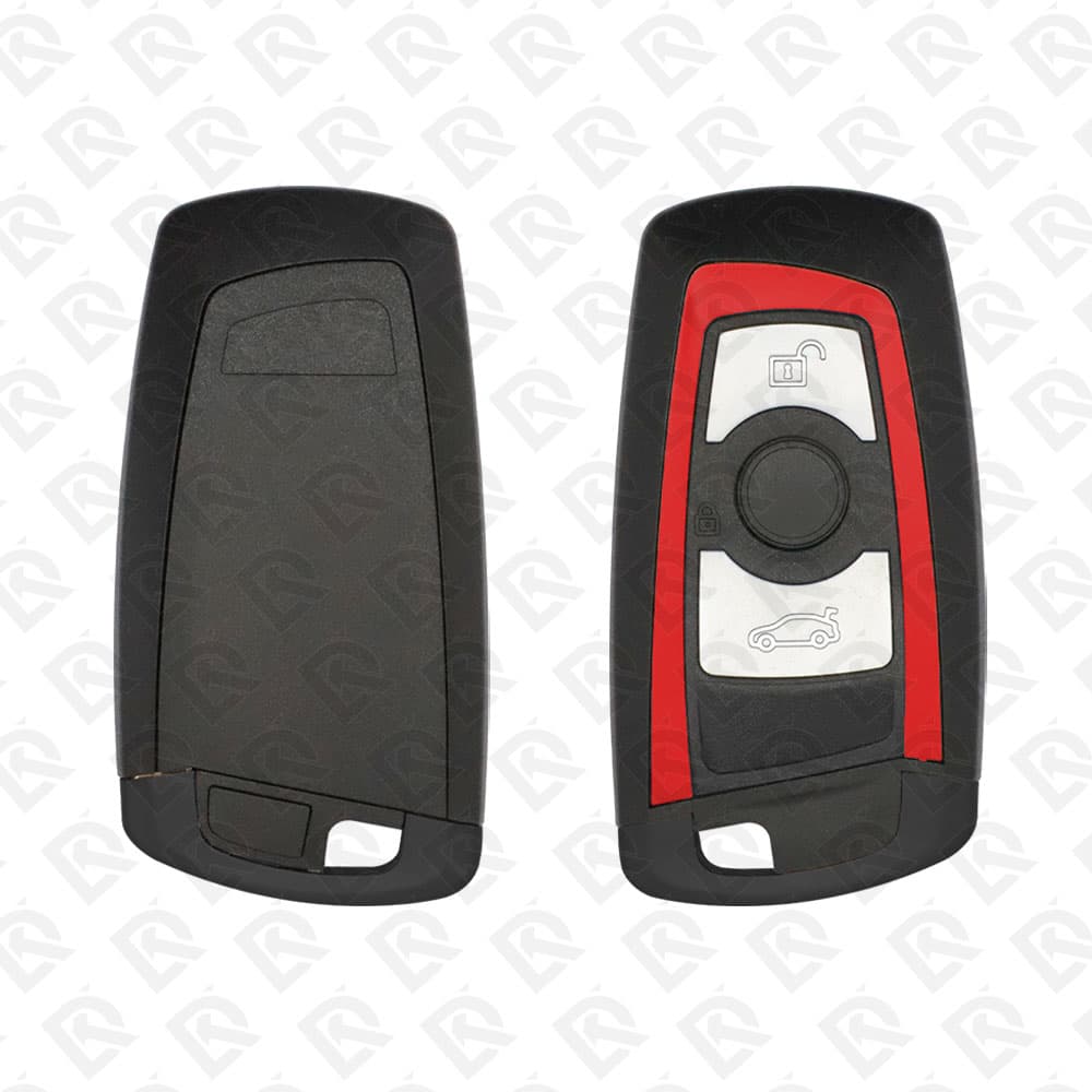 BMW CAS4 SMART KEY SHELL 3 BUTTONS WITH RED COLOR 鈥 AFTERMARKET