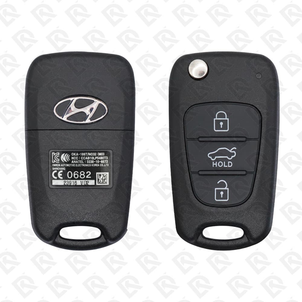 2012 - 2015 HYUNDAI ELANTRA FLIP REMOTE KEY - 3BUTTONS - 433MHZ - 95430-3X201 ORGINAL