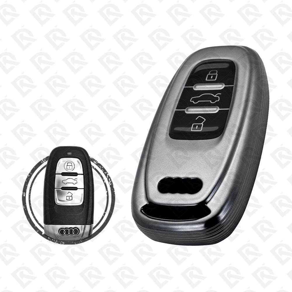 AUDI SMART TPU SHELL 3BUTTONS - BLACK METAL