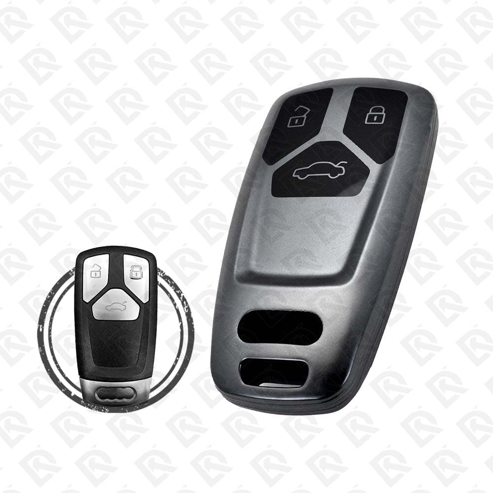 AUDI SMART TPU SHELL 3BUTTONS -  BLACK METAL