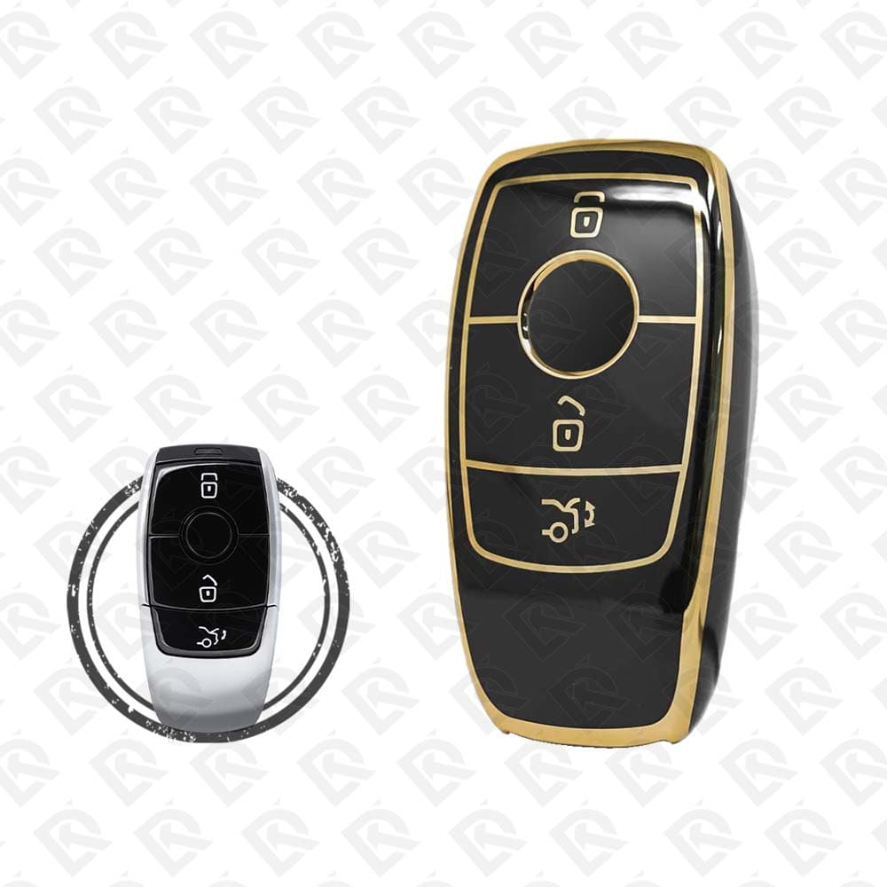 MERCEDES BENZ SMART TPU SHELL 3BUTTONS - BLACK GOLD
