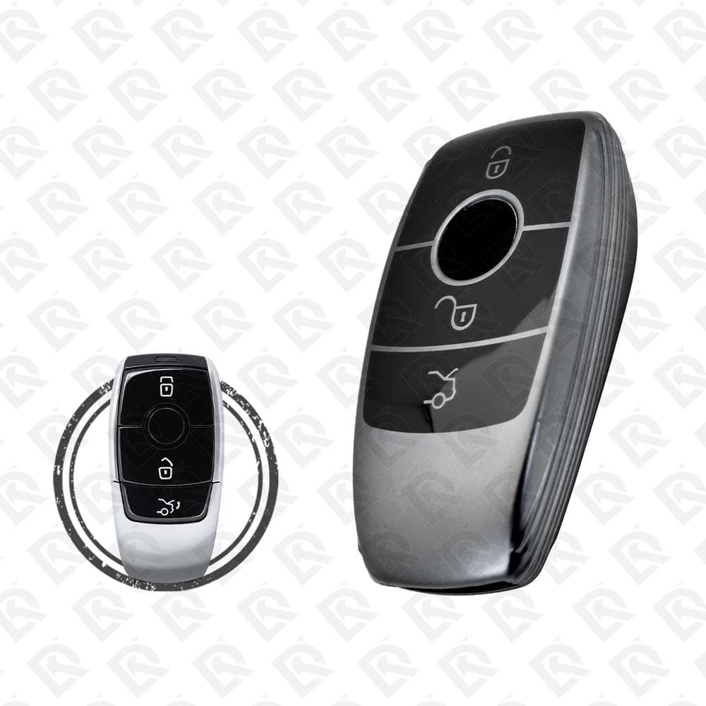 MERCEDES BENZ SMART TPU SHELL 3BUTTONS  -  BLACK METAL