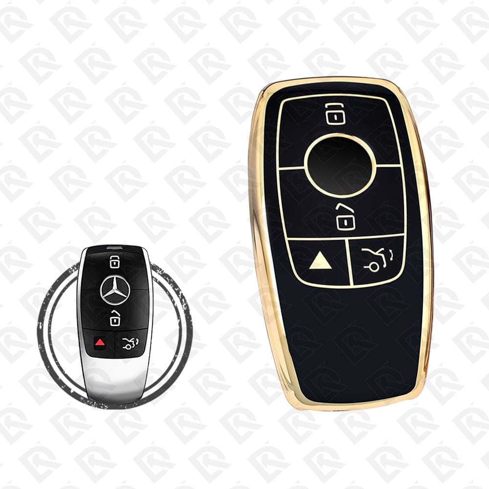 MERCEDES BENZ SMART TPU SHELL 4BUTTONS - BLACK GOLD