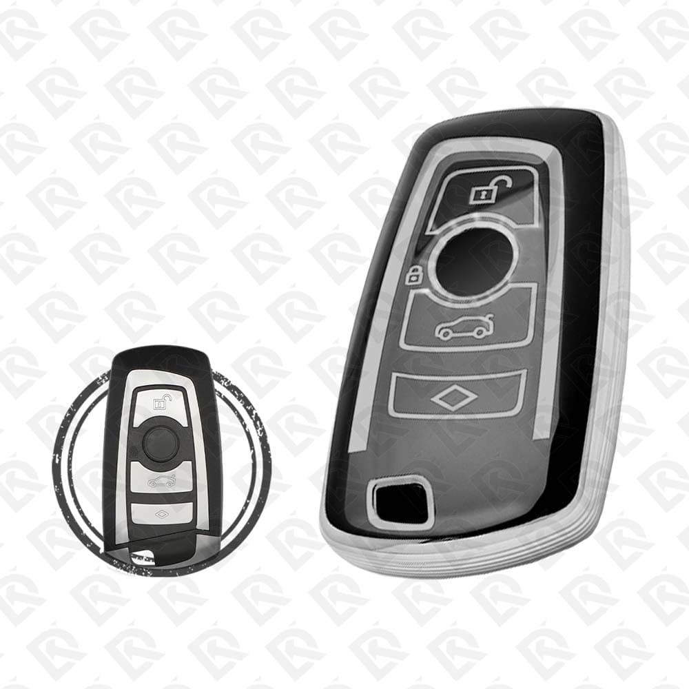 BMW SMART TPU SHELL 4BUTTON - BLACK CHROME