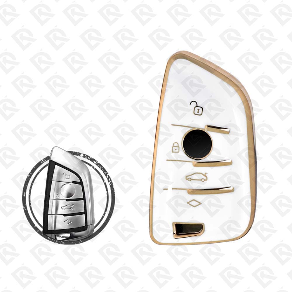 BMW SMART TPU SHELL 4BUTTON  -  WHITE GOLD